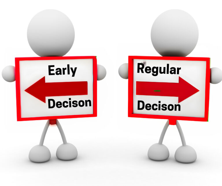 A photo illustrating college advisor South Florida at International College Counselors explains the pros and cons of Early Action vs. Early Decision.