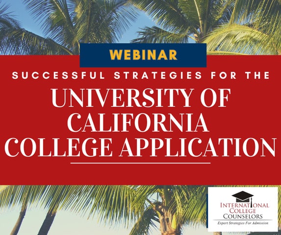 Webinar: Successful Strategies for University of California Admissions