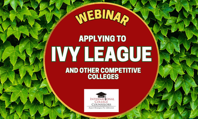 Webinar: Applying to Ivy League Colleges